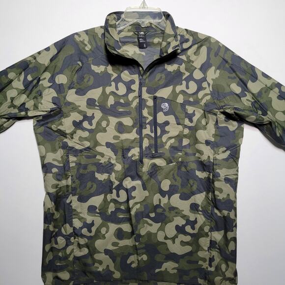 MOUNTAIN HARDWEAR KOR PRESHELL CAMO MEN Large OM7395 Lightweight Packable Rare - Picture 3 of 13